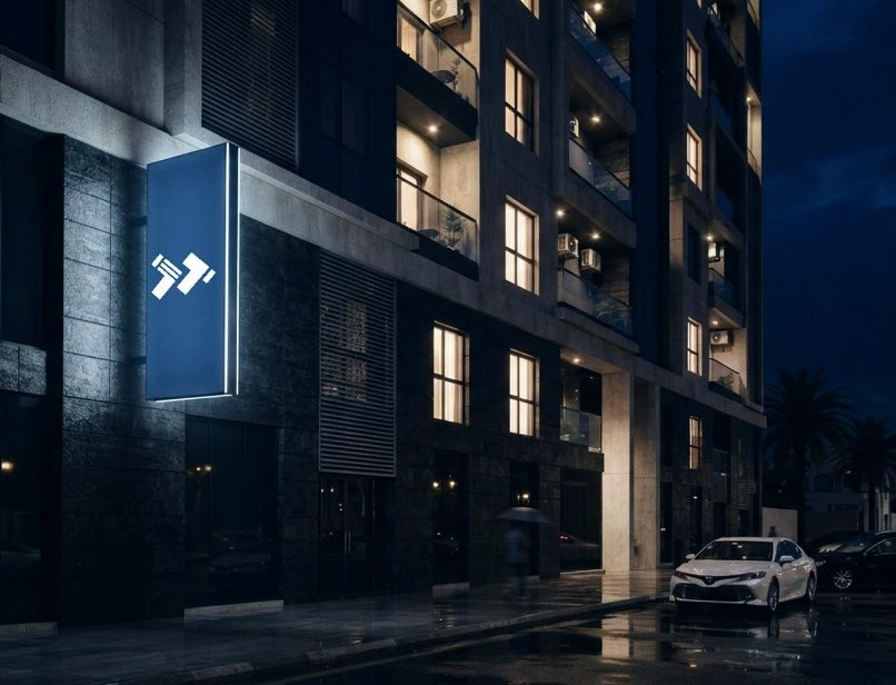 Signage after dark · simulation